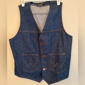 Vintage Wrangler no-fault denim vest